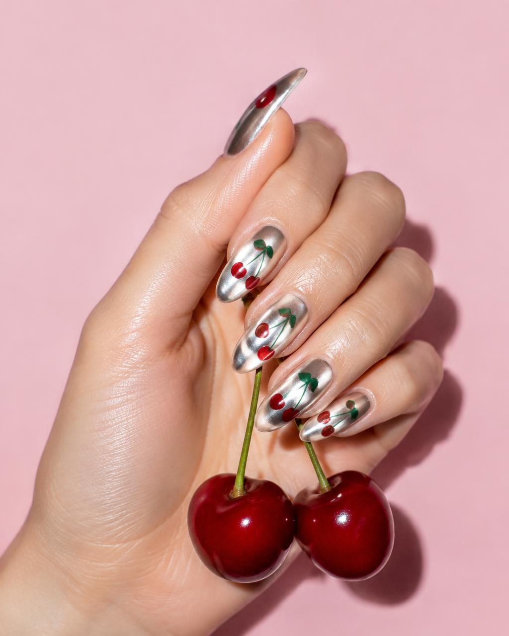 Cherry Chrome — Nails